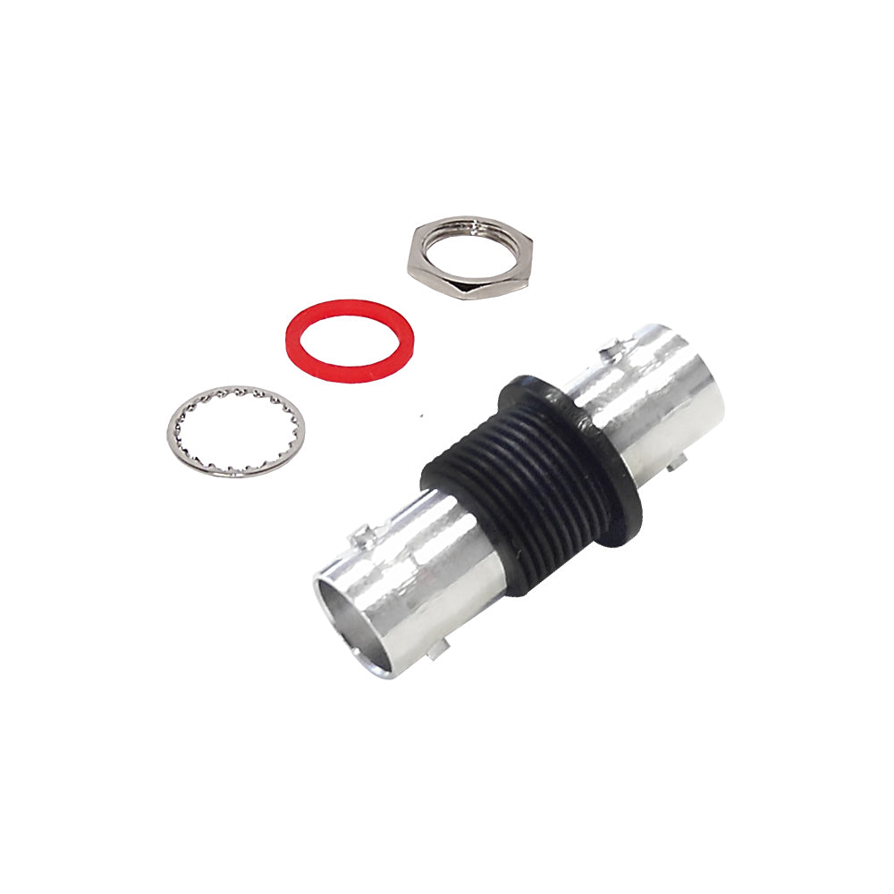 BNC Female to BNC Female Adapter - 75 Ohm Bulkhead - Insulated Ground