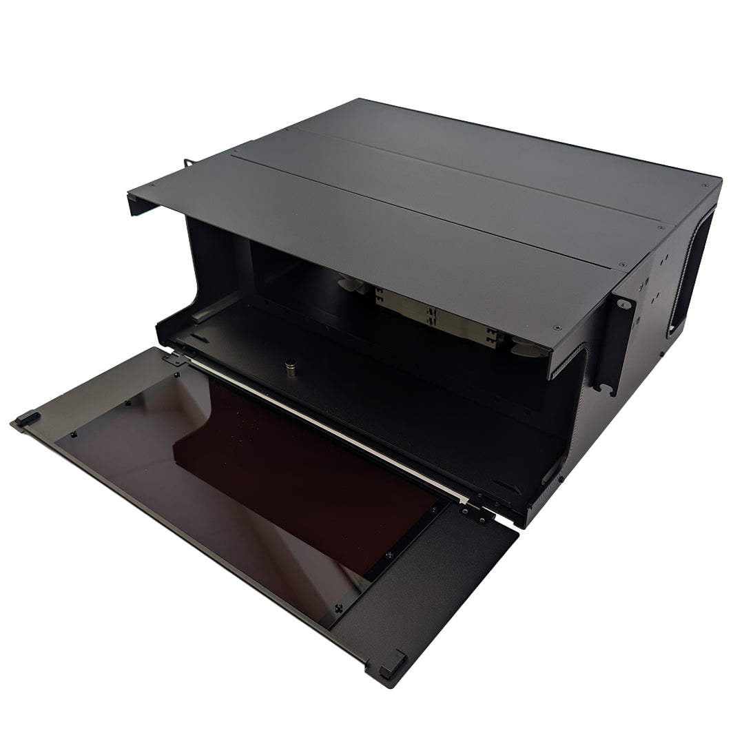 4U Premium LGX Style Sliding Panel (holds 12 cassettes) - Black