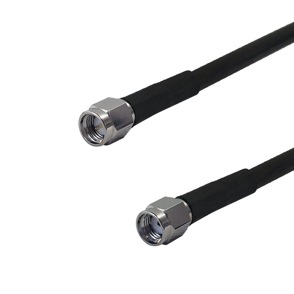 Premium Phantom Cables Times Microwave LMR-240 Ultra Flex SMA Male to SMA-RP (Reverse Polarity) Male Cable
