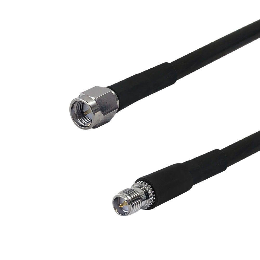 Premium Phantom Cables Times Microwave LMR-240 Ultra Flex SMA Male to SMA-RP (Reverse Polarity) Female Cable