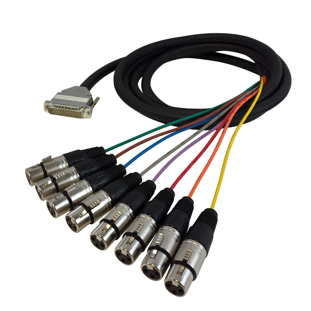 Phantom Cables DB25 - 8ch TRS スネークケーブル Premium Phantom Cables DB25 Male to XLR Female Balanced Analog 8-Chann