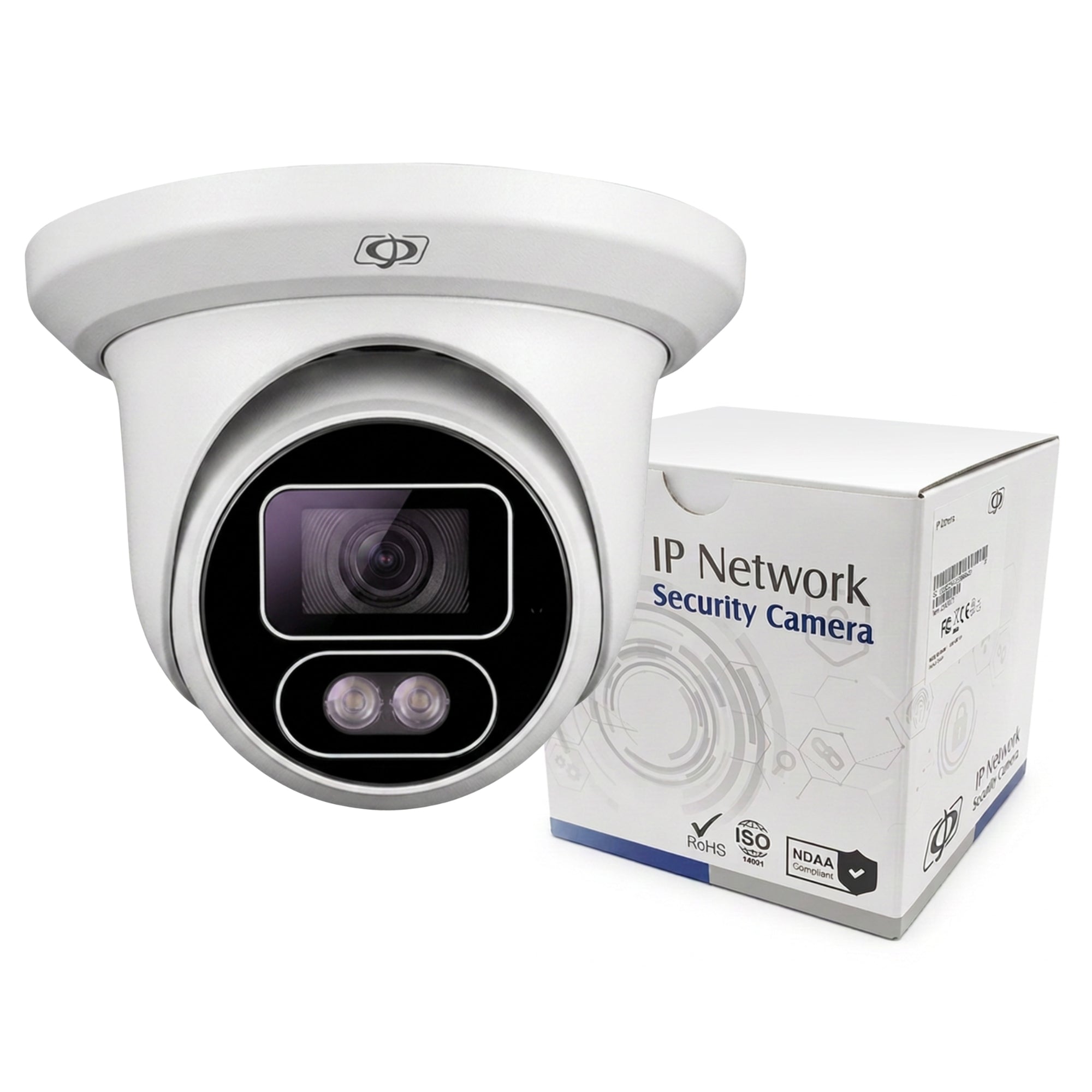 8MP Turret IP Camera - 2.8mm Lens - AI - Color Night Vision (3rd gen) - Microphone/Speaker - IP67 Rated