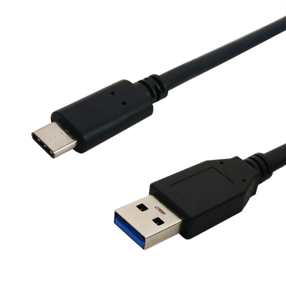 USB 3.1 Type-C Male to A Male Cable 10G 3A - 1.5ft - Black