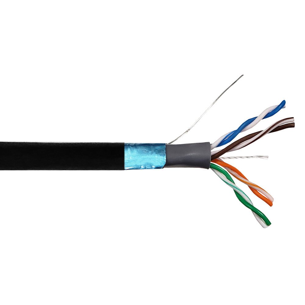 30,5 m Cat7 Outdoor impermeabile Ethernet Direct Burial Cable (600MHz) schermato (rame puro) PE rivestimento robusto 30,5 m Cat7 Outdoor impermeabile Ethernet Direct Burial Cable (600MHz) schermato (rame puro) PE rivestimento robusto
