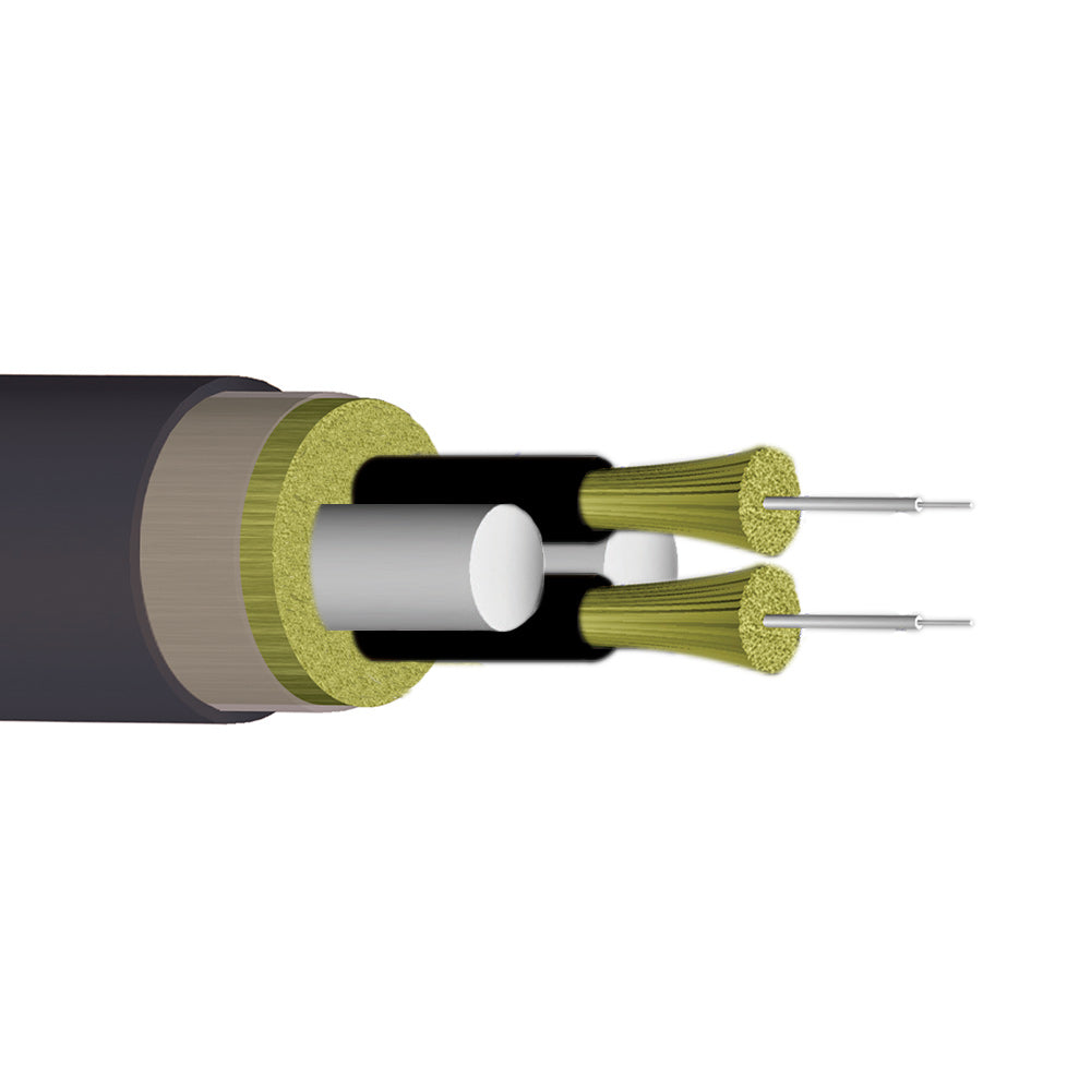 OM3 Multimode 50 Micron Indoor/Outdoor Ruggedized Breakout AFL (Corning ClearCurve) - OFNR Riser Fiber Bulk Cable (per meter) - 2-strand
