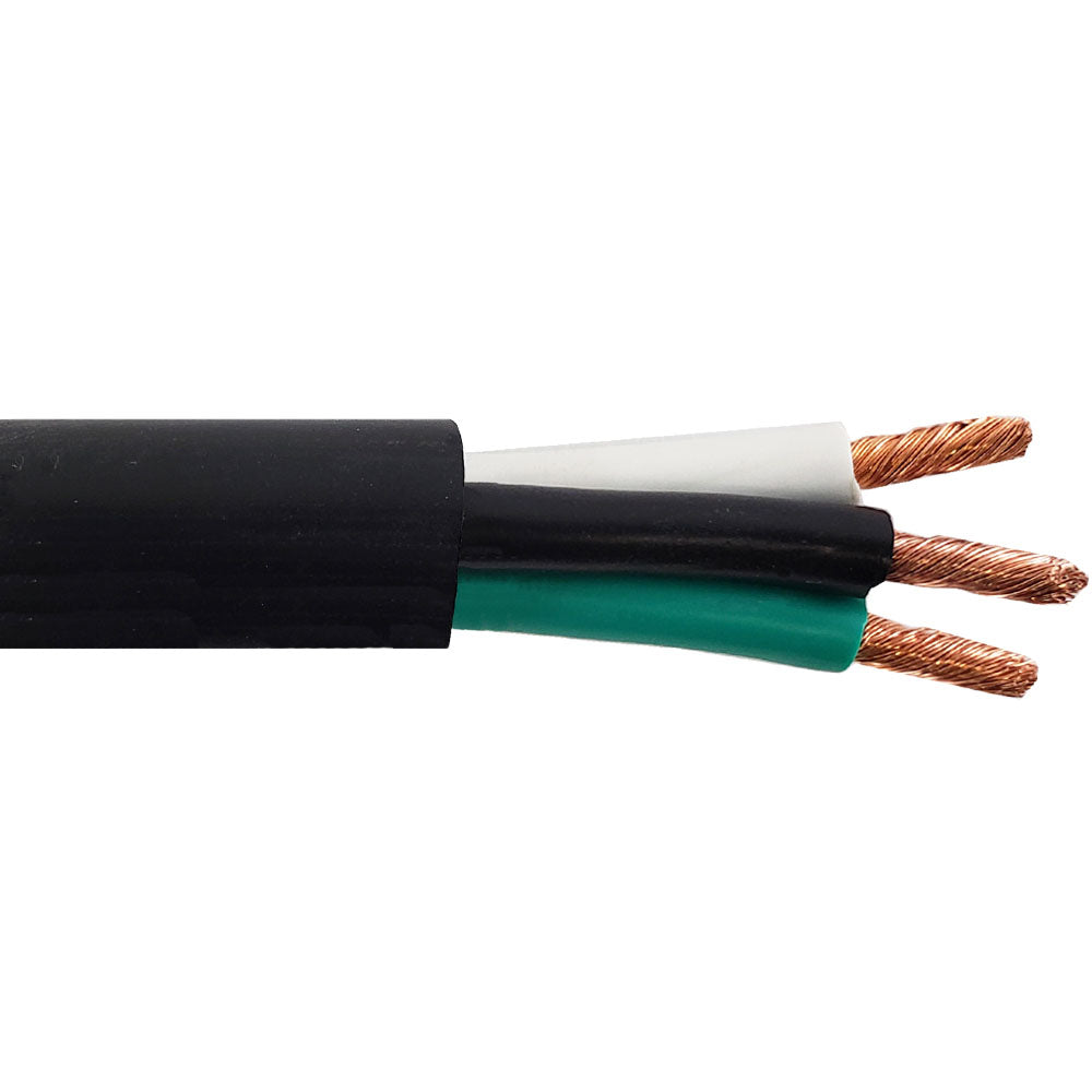 Flexible Electrical Cord Cable - 10AWG 3C SOOW 600V 90C - Black (Per M