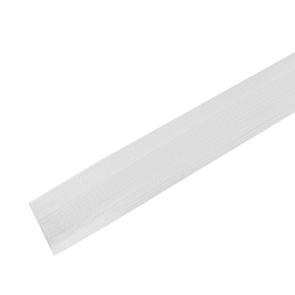 100ft 3/4 inch Split Hook and Loop Braided Sleeving White