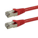 Shielded Custom RJ45 Cat6 550MHz Assembled Patch Cable - Red