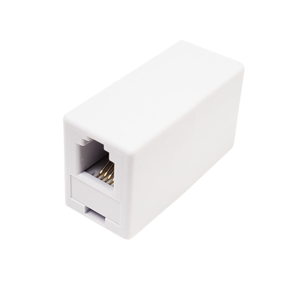 Rj9 (4p4c) Female Coupler - White