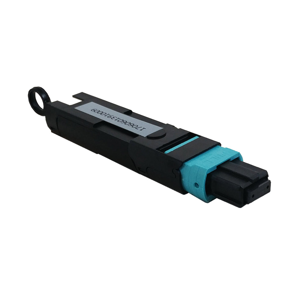 12-Fiber MTP/MPO Female Loopback Tester - Multimode 50u OM4 Low Loss - Aqua