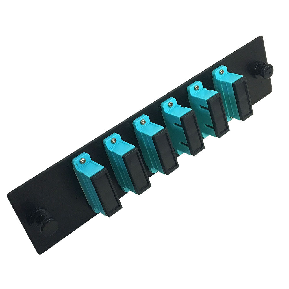 Loaded Adapter Panel with 6x Duplex SC/PC Multimode 10G (Non-LGX) - Black