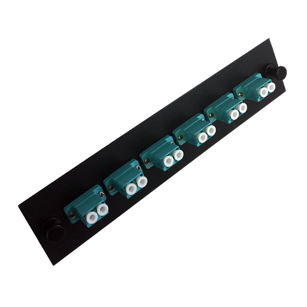 Loaded Adapter Panel with 6x Duplex LC/PC Multimode 10G (Non-LGX) - Black