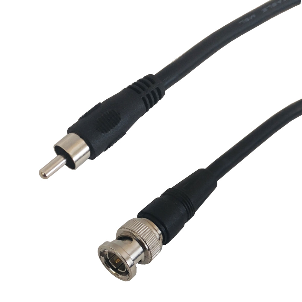 Molded RG59 RCA Male To BNC Male Cable