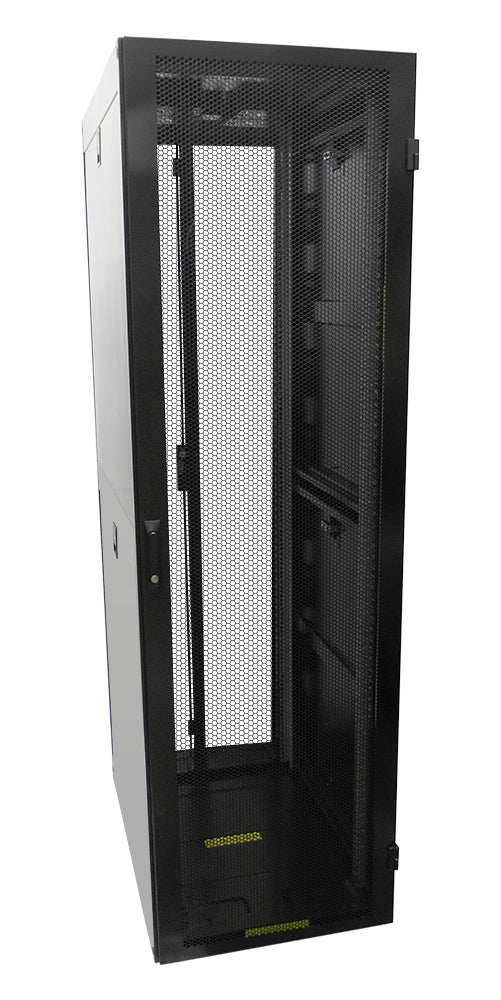 42U Server Cabinet with Fan Tray, Black (78.6 inch H x 23.6 inch W x 43.4 inch D)