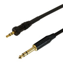 Premium Phantom Cables Balanced 1/4 Inch TRS Male To  3.5mm Locking Male Cable
