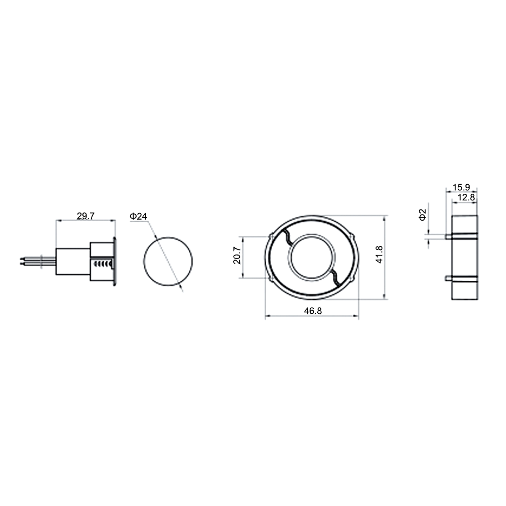 3/4 Inch Recessed Magnetic Contact Sensor with Leads for Alarm Systems Suitable for Steel Doors with Channel - White (Pack of 10)