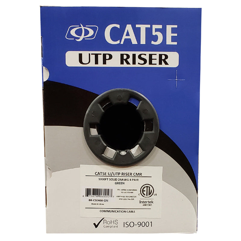 4 Pair CAT5E Solid U/UTP 350Mhz 24AWG CMR Riser Bulk Cable