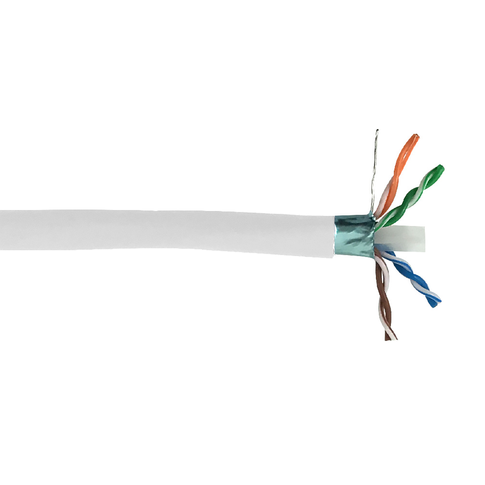 1000ft 4 Pair CAT6A 10Gig Solid Shielded CMR Bulk Cable – F/UTP
