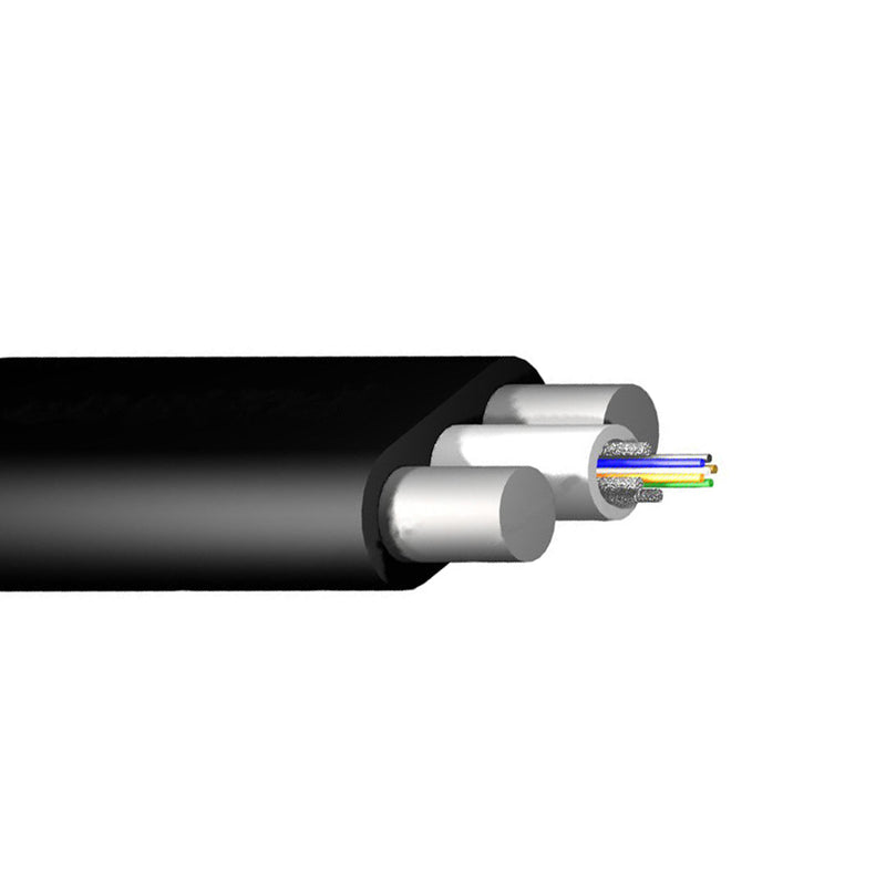 OS2 SingleMode 9 Micron Dielectric Dry Flat Drop Fiber Bulk Cable  - (per meter) - 6-strand