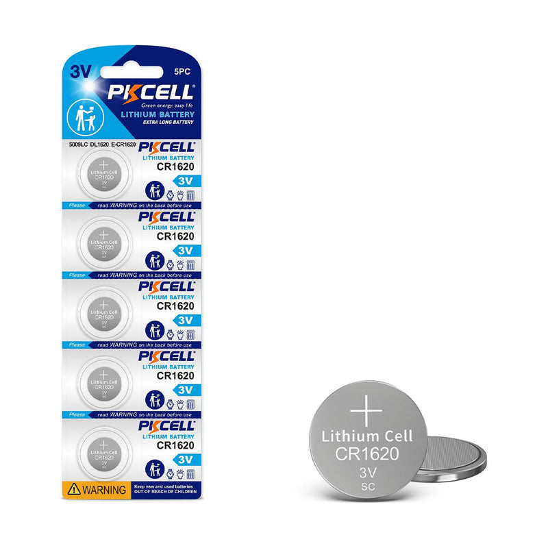 Coin Cell Batteries 3.0V CR1620 Lithium Manganese (5 pack)