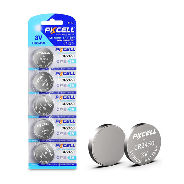 Coin Cell Batteries 3.0V CR2450 Lithium Manganese (5 pack)