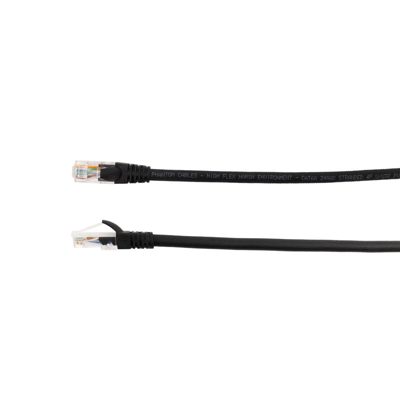 Premium Phantom Cables RJ45 to RJ45 CAT6A UTP Heavy Duty Pro-AV Cable - Black