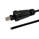 RJ45 Male with IP68 Shroud to Blunt CAT6 Solid Shielded FTP Outdoor UV / Direct Burial Pigtail Cable (568x) - Black