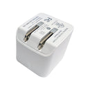 USB A female to AC (110V) SMART IQ Wall Charger - WHITE (5V/2.4A)
