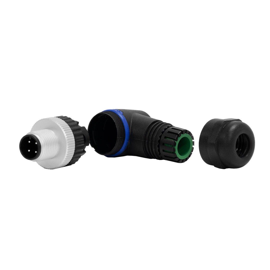 M12 4-pin A-Code Male Right Angle Connector