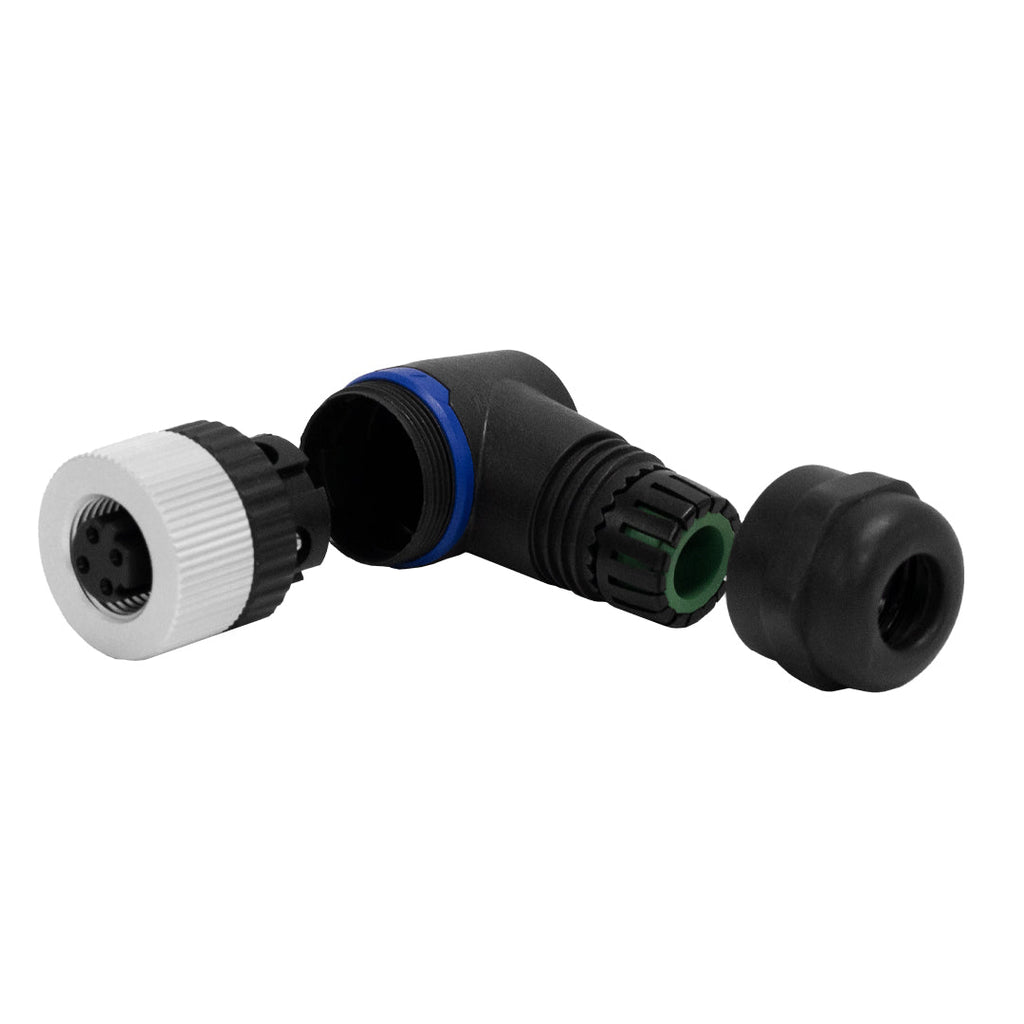 D Code Female Connector M12 4-pin D-Code Female Right Angle Connector