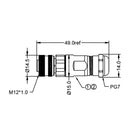 M12 8-pin X-Code Female Connector