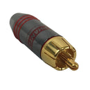 Premium RCA Male Solder Connector (6.5mm ID) - Red