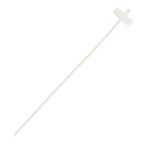 8 inch Wrap-Around Flag Style Cable Tie (18lb) - UL94 V-2 Nylon 66 - Clear - Pack of 100