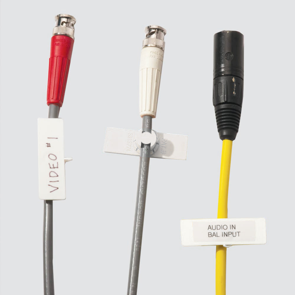 Unitag Cable Label - 5/8" x 1.5" - WHITE (Pack of 50)