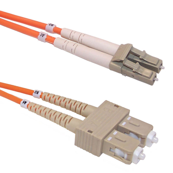 OM1 Multimode Duplex LC/SC 62.5 Micron - Fiber Optic Patch Cable - 3mm Jacket - LSZH/OFNR