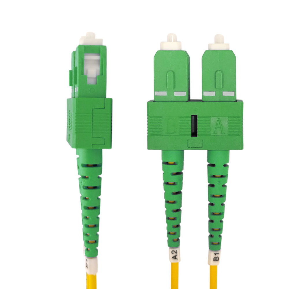 OS2 Singlemode Duplex SC/APC to SC/APC 9 Micron - Fiber Optic Patch Cable -  LSZH/OFNR