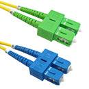 OS2 Singlemode Duplex SC to SC/APC 9 Micron - Fiber Optic Patch Cable -  LSZH/OFNR