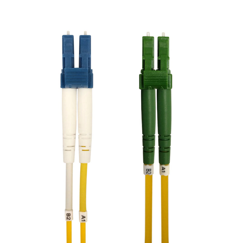 OS2 Singlemode Duplex LC to LC/APC 9 Micron - Fiber Optic Patch Cable - 3mm Jacket - LSZH/OFNR