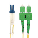 OS2 Singlemode Duplex LC to SC/APC 9 Micron - Fiber Optic Patch Cable -  LSZH/OFNR