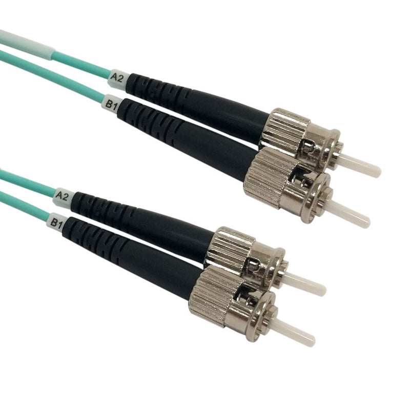 OM3 Multimode Duplex ST/ST 50 Micron - Fiber Optic Patch Cable - 2mm Jacket - LSZH/OFNR