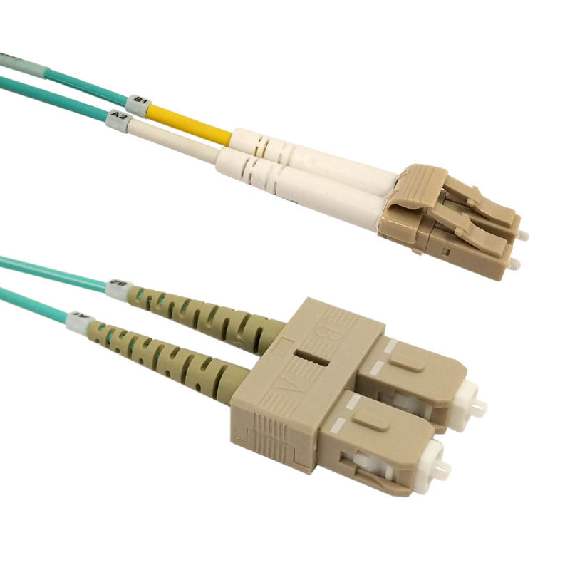 OM3 Multimode Duplex LC/SC 50 Micron - Fiber Optic Patch Cable - 2mm Jacket - LSZH/OFNR