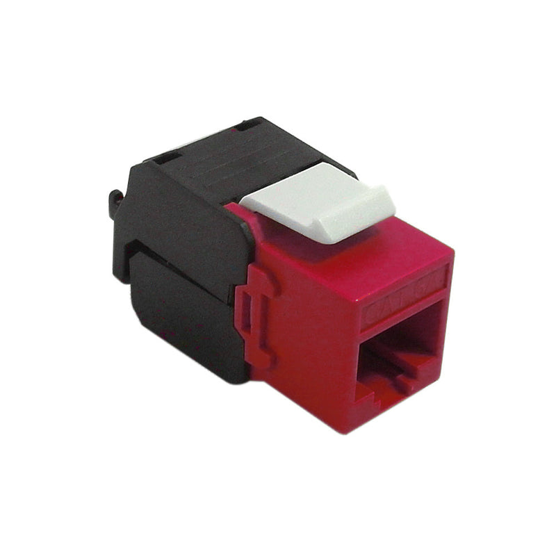 RJ45 Cat6a Slim Profile 180 Degree Jack, 110 Punch-Down Style or Tool-Less