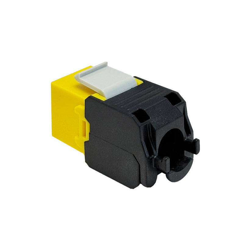 RJ45 Cat6a Slim Profile 180 Degree Jack, 110 Punch-Down Style or Tool-Less