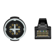 M12 8-pin X-Code Female to RJ45 Male CAT6A SF/UTP PUR Jacket Drag Chai