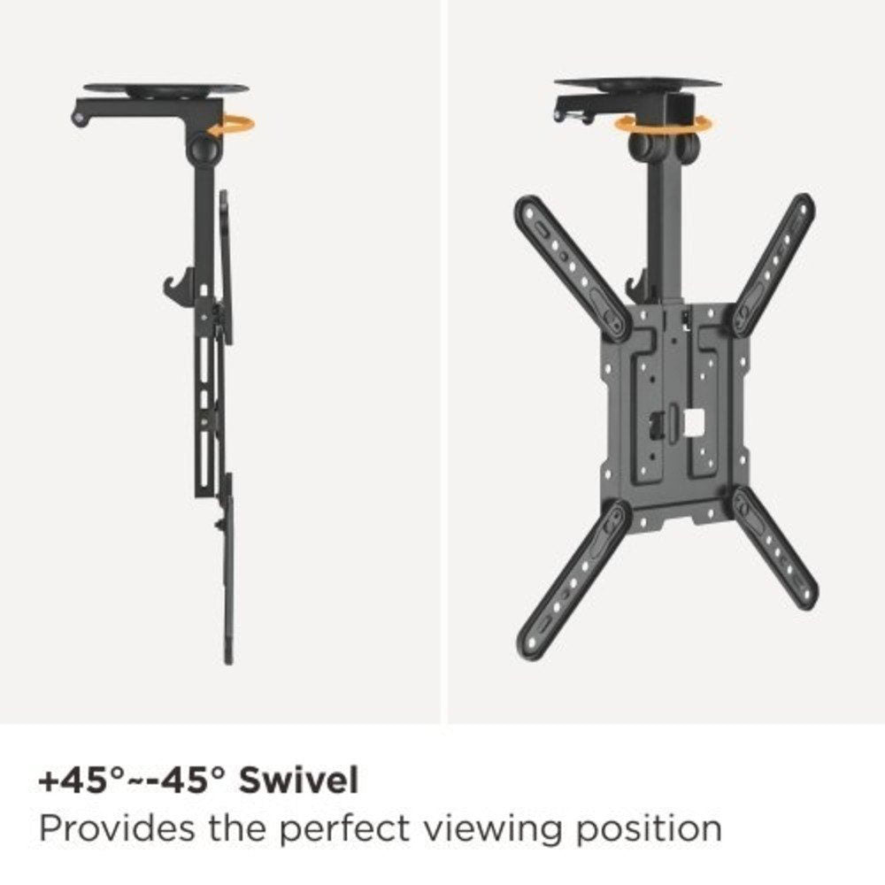 Folding Swivel & Tilt Ceiling Mount Bracket for Flat LCD/LEDs - Fits Sizes 23-55 inches - Maximum VESA 400x400
