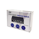 5-Port 10/100/1000Mbps Gigabit Ethernet Network Switch - Desktop - Unmanaged - 10Gbps Total Bandwidth