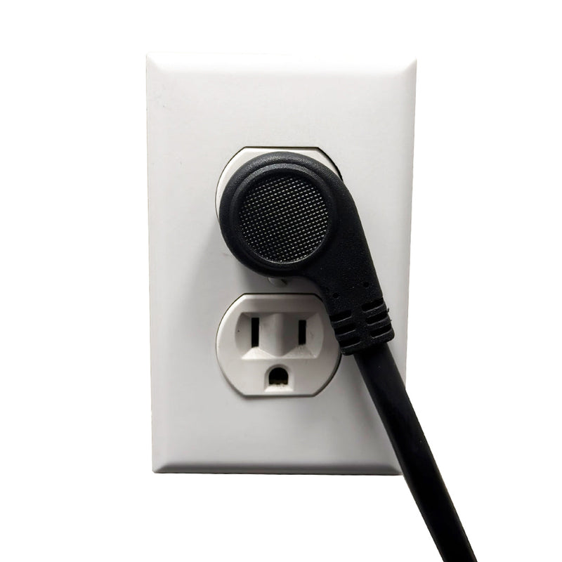 6 Outlet Power Strip - 45 Degree Angle 5-15P Plug - Black