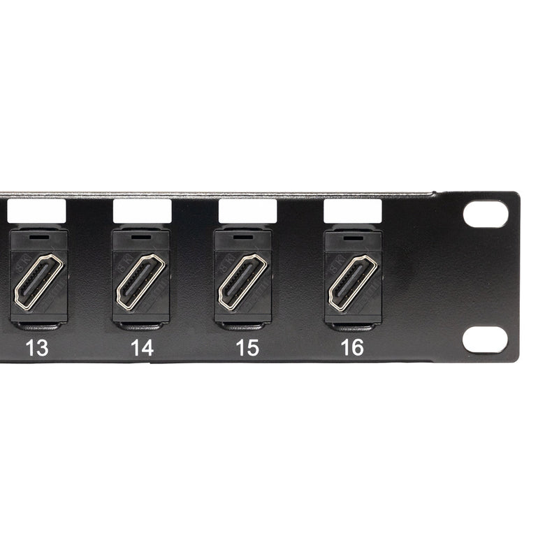 Hdfmi Rack Panel 16-Port HDMI patch panel, 19 inch rackmount 1U