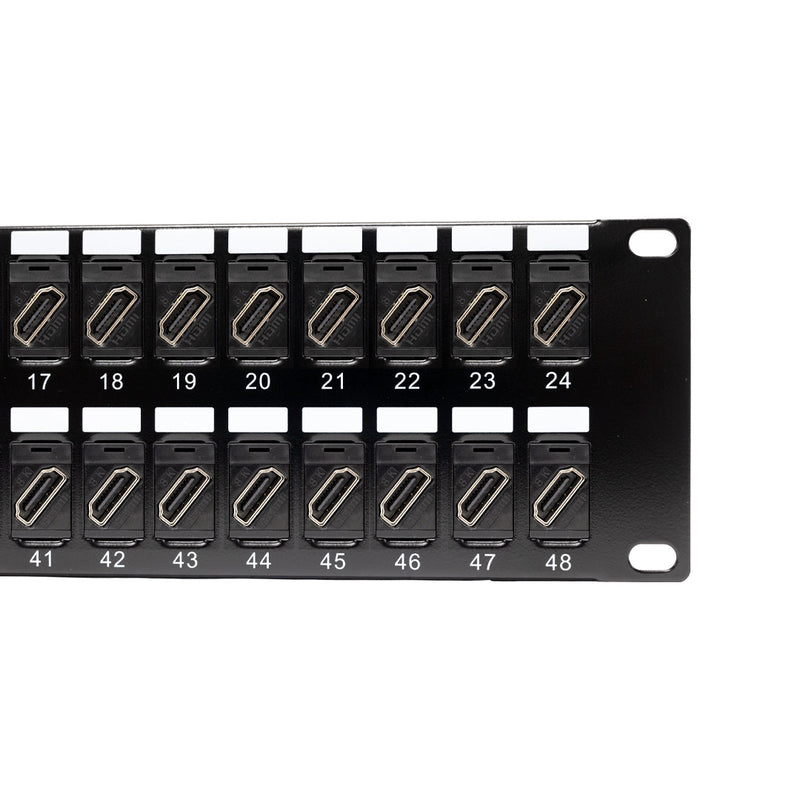 48-Port HDMI patch panel, 19 inch rackmount 2U