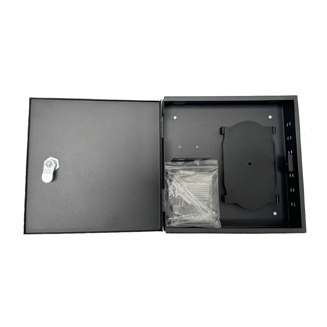 Indoor Wall Mounted Fiber Optic Distribution Box (8 Couplers Maximum) - Black